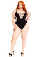 Sexy Dessous-Teddy, ohne Nähte, Racerback, Schnitte, Plus Size